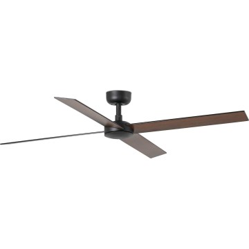 FARO 34356WT - Plafonski ventilator RUDDER L braon/crno pr. 132 cm Wi-Fi Tuya + Daljinski upravljač