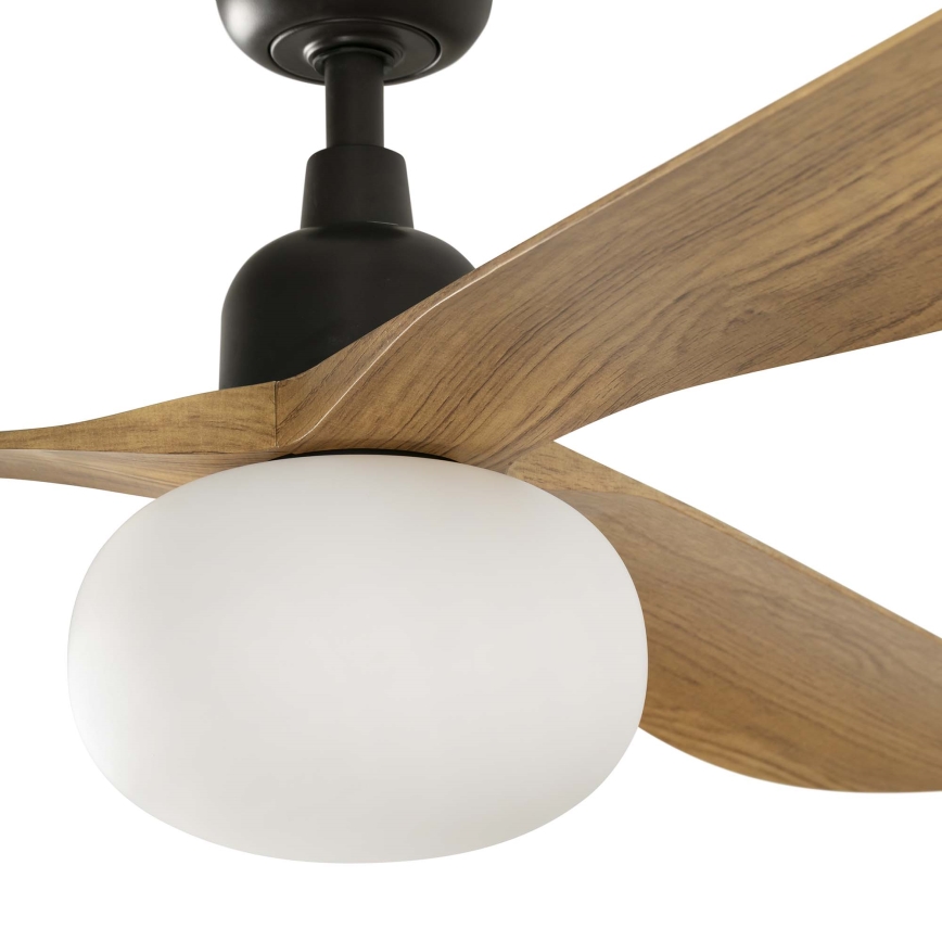 FARO 34360WT-11L - Plafonski ventilator OUTWOOD L 1xE27/15W/230V braon/crno pr. 150 cm Wi-Fi Tuya IP44 + Daljinski upravljač
