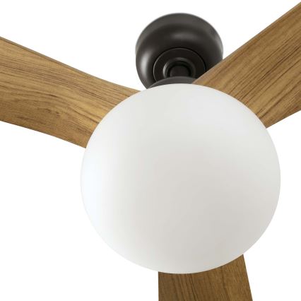 FARO 34360WT-11L - Plafonski ventilator OUTWOOD L 1xE27/15W/230V braon/crno pr. 150 cm Wi-Fi Tuya IP44 + Daljinski upravljač