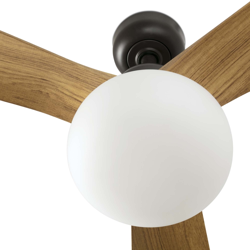 FARO 34360WT-11L - Plafonski ventilator OUTWOOD L 1xE27/15W/230V braon/crno pr. 150 cm Wi-Fi Tuya IP44 + Daljinski upravljač