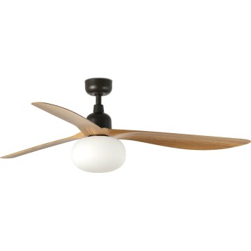 FARO 34360WT-11L - Plafonski ventilator OUTWOOD L 1xE27/15W/230V braon/crno pr. 150 cm Wi-Fi Tuya IP44 + Daljinski upravljač