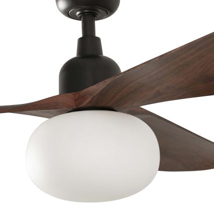 FARO 34362WT-11L - Plafonski ventilator OUTWOOD L 1xE27/15W/230V braon/crno pr. 150 cm Wi-Fi Tuya IP44 + Daljinski upravljač