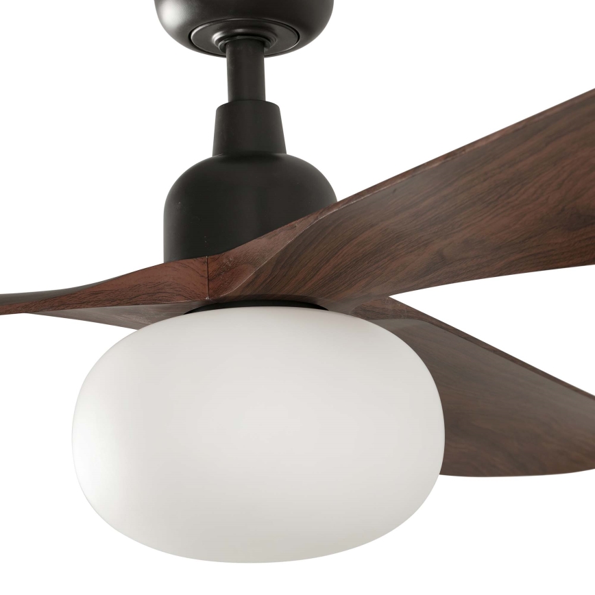 FARO 34362WT-11L - Plafonski ventilator OUTWOOD L 1xE27/15W/230V braon/crno pr. 150 cm Wi-Fi Tuya IP44 + Daljinski upravljač