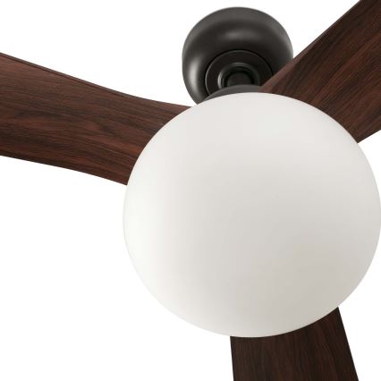 FARO 34362WT-11L - Plafonski ventilator OUTWOOD L 1xE27/15W/230V braon/crno pr. 150 cm Wi-Fi Tuya IP44 + Daljinski upravljač