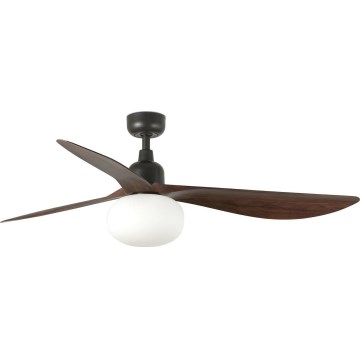 FARO 34362WT-11L - Plafonski ventilator OUTWOOD L 1xE27/15W/230V braon/crno pr. 150 cm Wi-Fi Tuya IP44 + Daljinski upravljač
