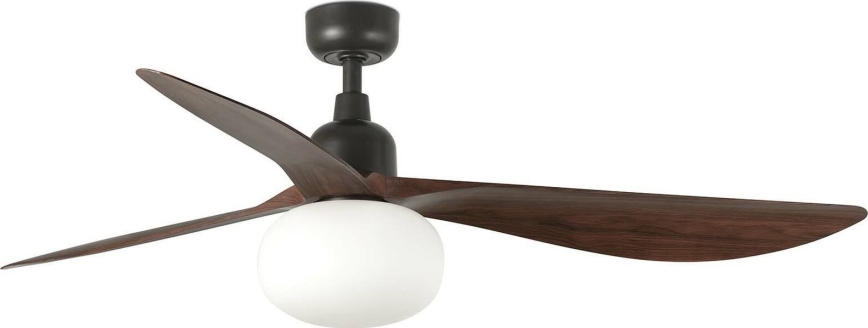 FARO 34362WT-11L - Plafonski ventilator OUTWOOD L 1xE27/15W/230V braon/crno pr. 150 cm Wi-Fi Tuya IP44 + Daljinski upravljač