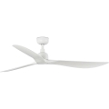 FARO 34363 - Plafonski ventilator OUTWOOD L bela pr. 150 cm IP44 + Daljinski upravljač