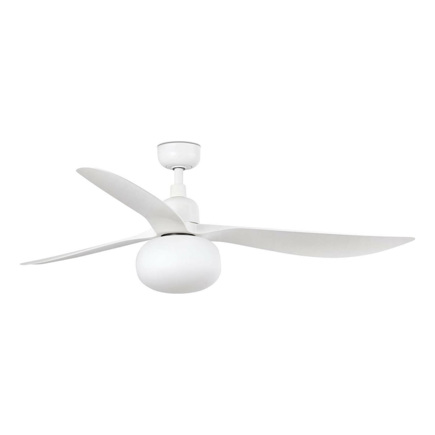 FARO 34363WT-11L - Plafonski ventilator OUTWOOD L 1xE27/15W/230V bela pr. 150 cm Wi-Fi Tuya IP44 + Daljinski upravljač