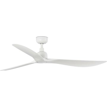 FARO 34363WT - Plafonski ventilator OUTWOOD L bela pr. 150 cm Wi-Fi Tuya IP44 + Daljinski upravljač