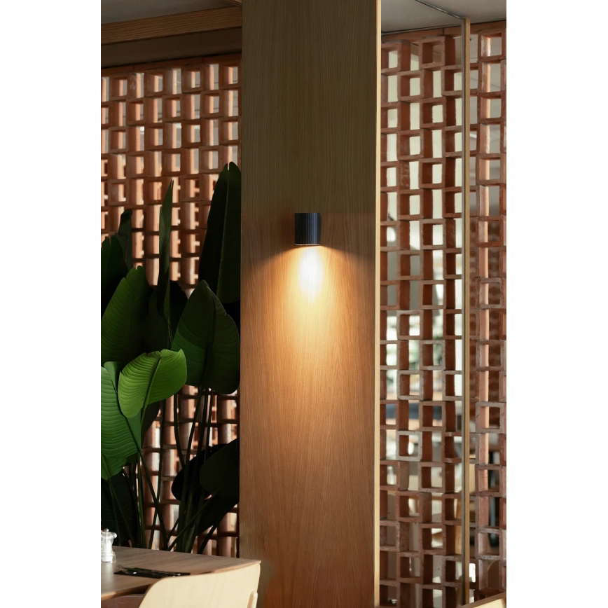 FARO 40523 - Zidna lampa SOLE 1xGU10/8W/230V crno okrugli