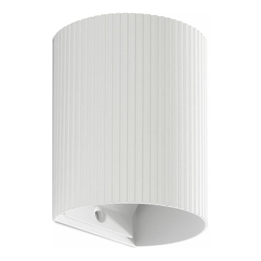 FARO 40526 - Zidna lampa SOLE 1xGU10/8W/230V bela izbrazdana okrugli