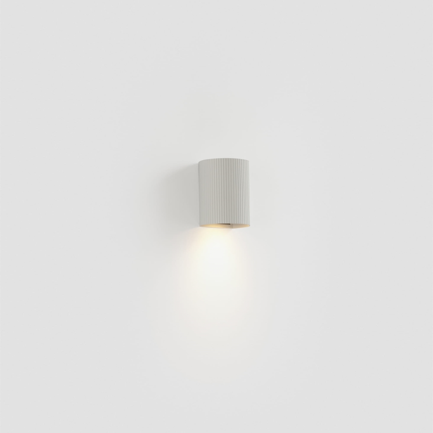 FARO 40526 - Zidna lampa SOLE 1xGU10/8W/230V bela izbrazdana okrugli