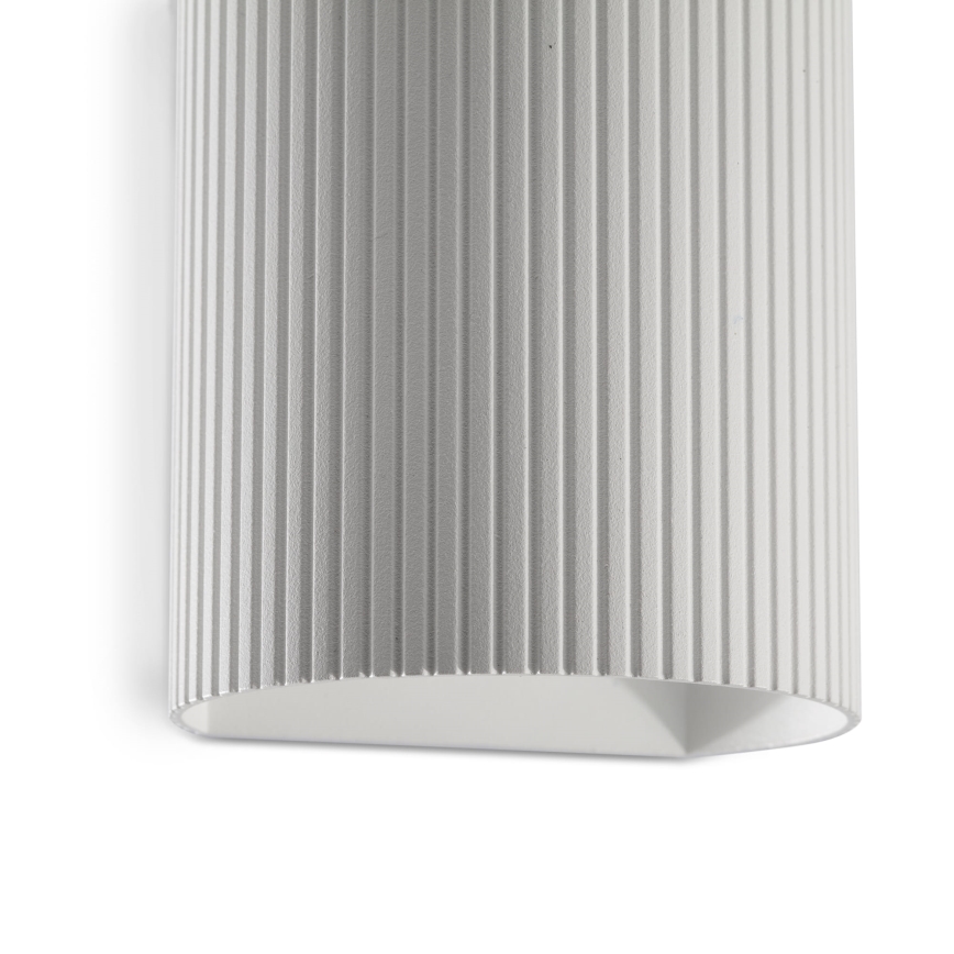 FARO 40526 - Zidna lampa SOLE 1xGU10/8W/230V bela izbrazdana okrugli