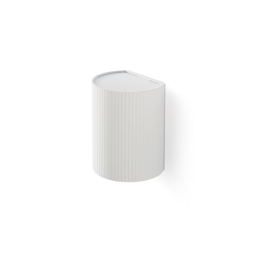 FARO 40526 - Zidna lampa SOLE 1xGU10/8W/230V bela izbrazdana okrugli