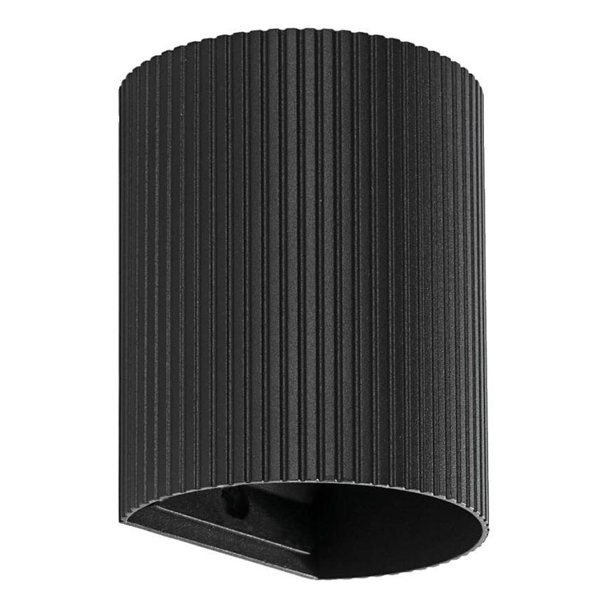 FARO 40527 - Zidna lampa SOLE 1xGU10/8W/230V crno izbrazdana okrugli