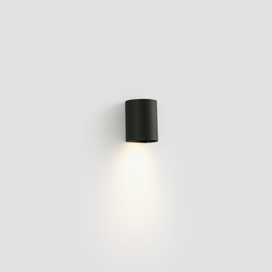 FARO 40527 - Zidna lampa SOLE 1xGU10/8W/230V crno izbrazdana okrugli