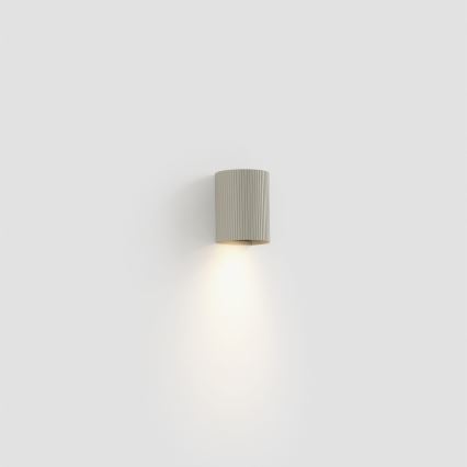 FARO 40528 - Zidna lampa SOLE 1xGU10/8W/230V sivo izbrazdana okrugli