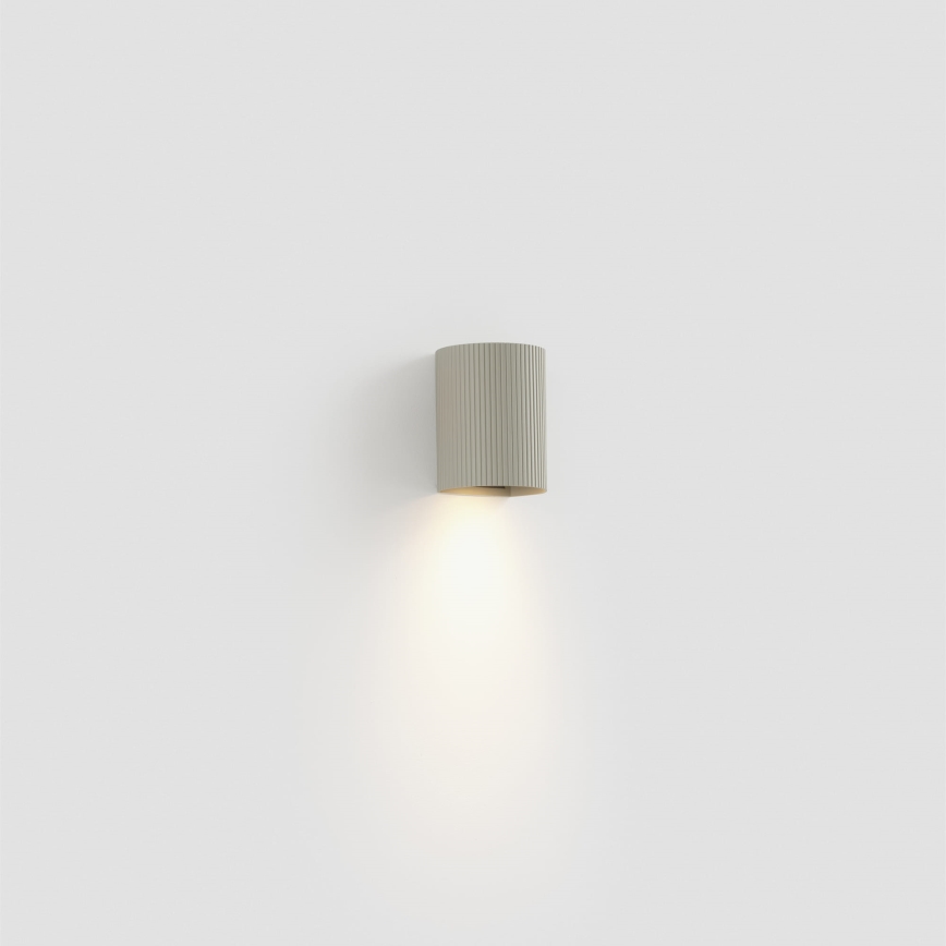 FARO 40528 - Zidna lampa SOLE 1xGU10/8W/230V sivo izbrazdana okrugli