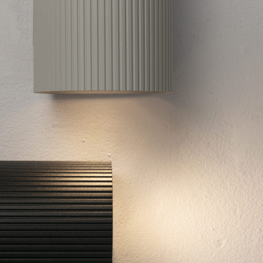 FARO 40528 - Zidna lampa SOLE 1xGU10/8W/230V sivo izbrazdana okrugli