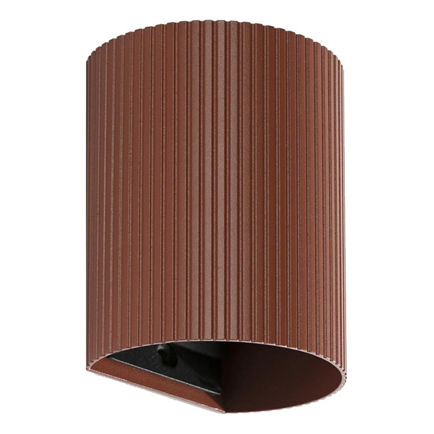 FARO 40529 - Zidna lampa SOLE 1xGU10/8W/230V cigla izbrazdana okrugli