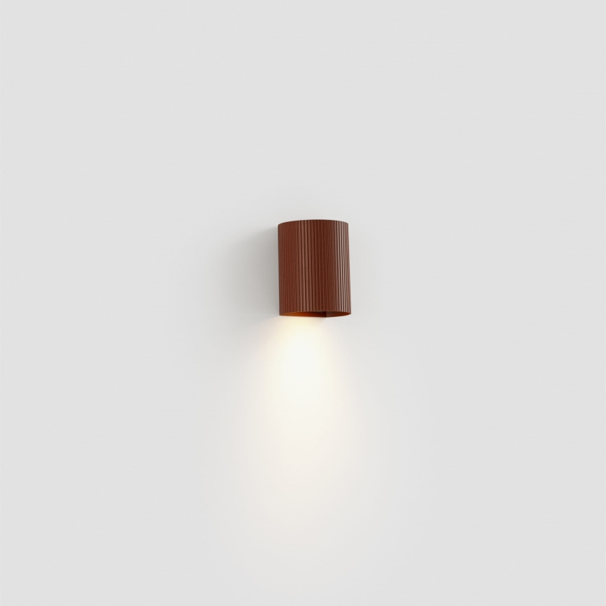 FARO 40529 - Zidna lampa SOLE 1xGU10/8W/230V cigla izbrazdana okrugli