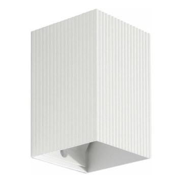 FARO 40534 - Zidna lampa SOLE 1xGU10/8W/230V bela izbrazdana uglast