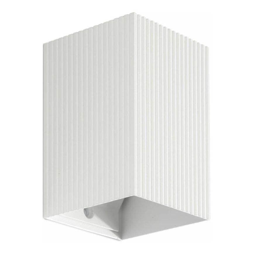 FARO 40534 - Zidna lampa SOLE 1xGU10/8W/230V bela izbrazdana uglast