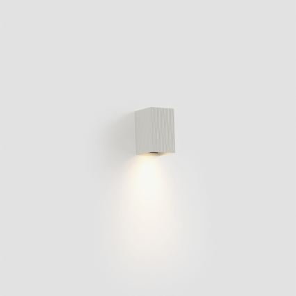 FARO 40534 - Zidna lampa SOLE 1xGU10/8W/230V bela izbrazdana uglast