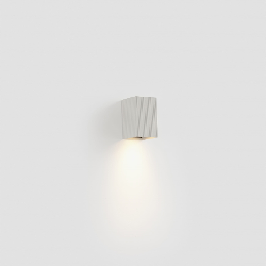 FARO 40534 - Zidna lampa SOLE 1xGU10/8W/230V bela izbrazdana uglast