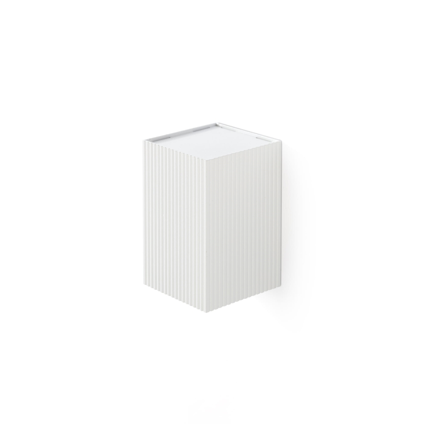 FARO 40534 - Zidna lampa SOLE 1xGU10/8W/230V bela izbrazdana uglast