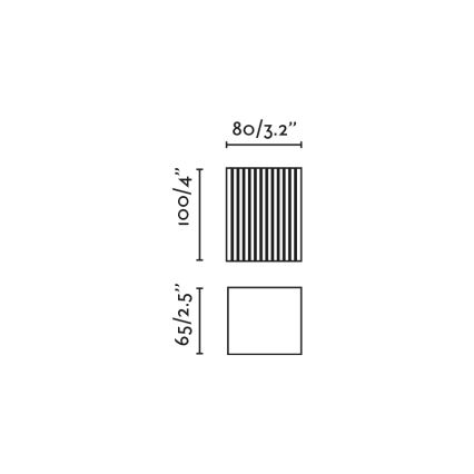 FARO 40534 - Zidna lampa SOLE 1xGU10/8W/230V bela izbrazdana uglast