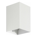 FARO 40534 - Zidno svetlo SOLE 1xGU10/8W/230V, belo, rebrasto, četvrtasto