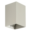 FARO 40536 - Zidna svetiljka SOLE 1xGU10/8W/230V, siva, rebrasta, uglasta