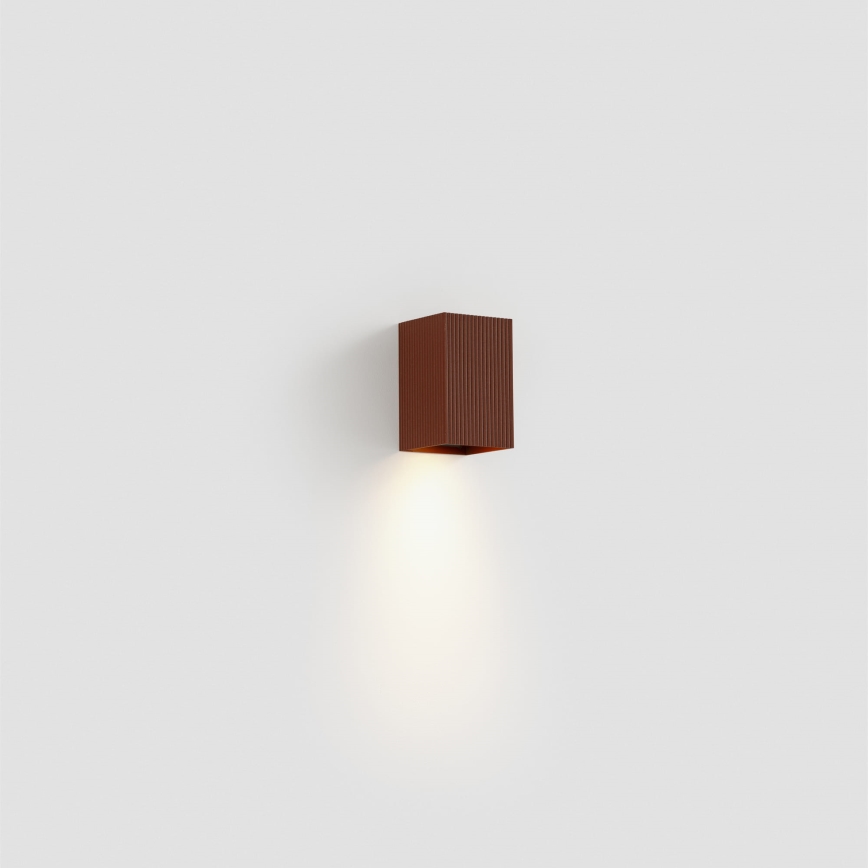FARO 40537 - Zidna lampa SOLE 1xGU10/8W/230V cigla izbrazdana uglast