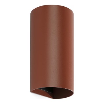 FARO 40541 - Zidno svetlo SOLE 2xGU10/8W/230V u boji opeke, okruglog oblika