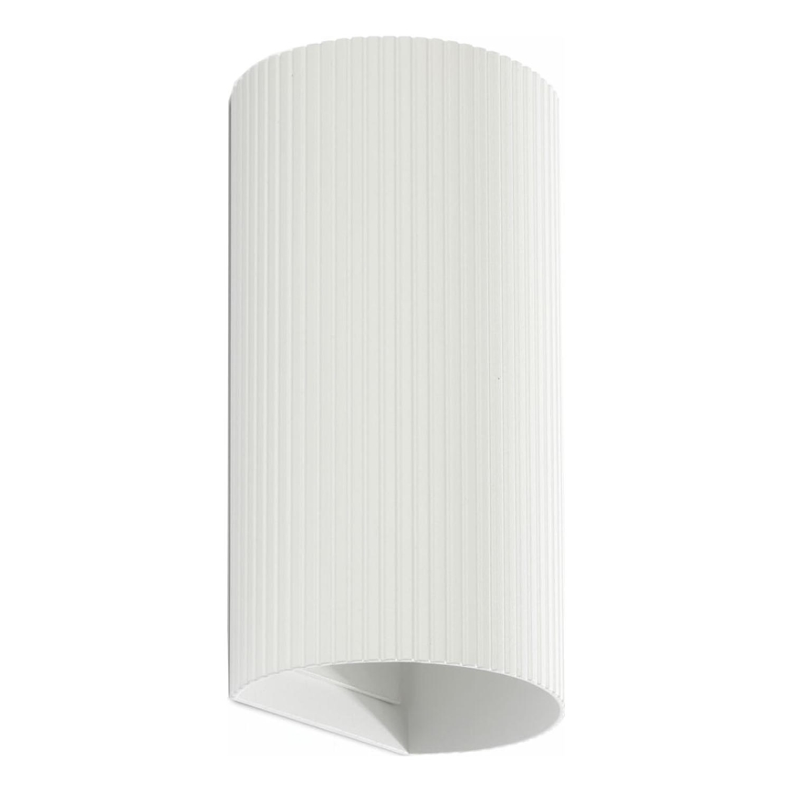 FARO 40542 - Zidna lampa SOLE 2xGU10/8W/230V bela izbrazdana okrugli