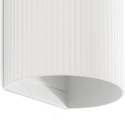 FARO 40542 - Zidna lampa SOLE 2xGU10/8W/230V bela izbrazdana okrugli