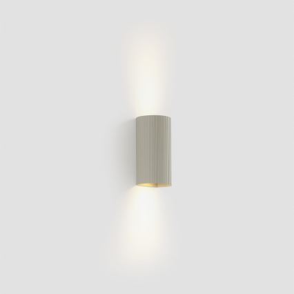 FARO 40544 - Zidna lampa SOLE 2xGU10/8W/230V sivo izbrazdana okrugli