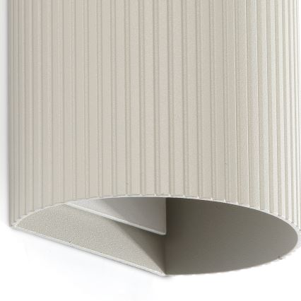 FARO 40544 - Zidna lampa SOLE 2xGU10/8W/230V sivo izbrazdana okrugli