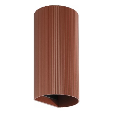 FARO 40545 - Zidna lampa SOLE 2xGU10/8W/230V cigla izbrazdana okrugli