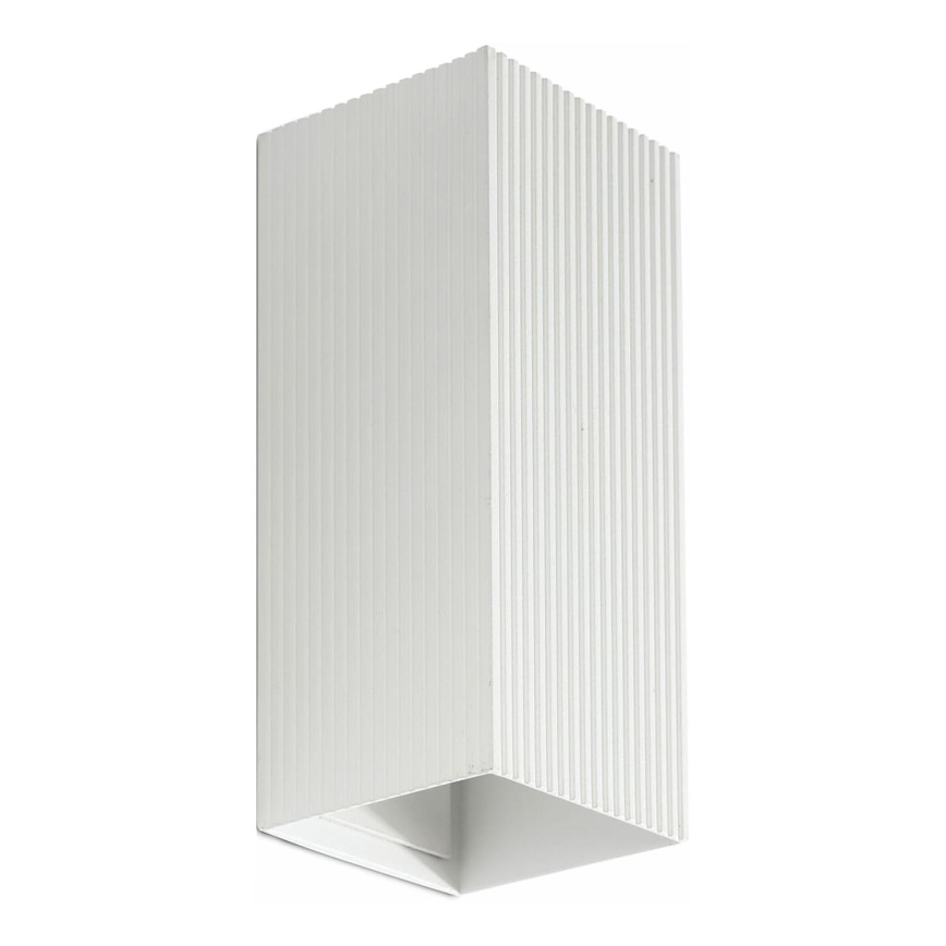 FARO 40565 - Zidna lampa SOLE 2xGU10/8W/230V bela izbrazdana uglast