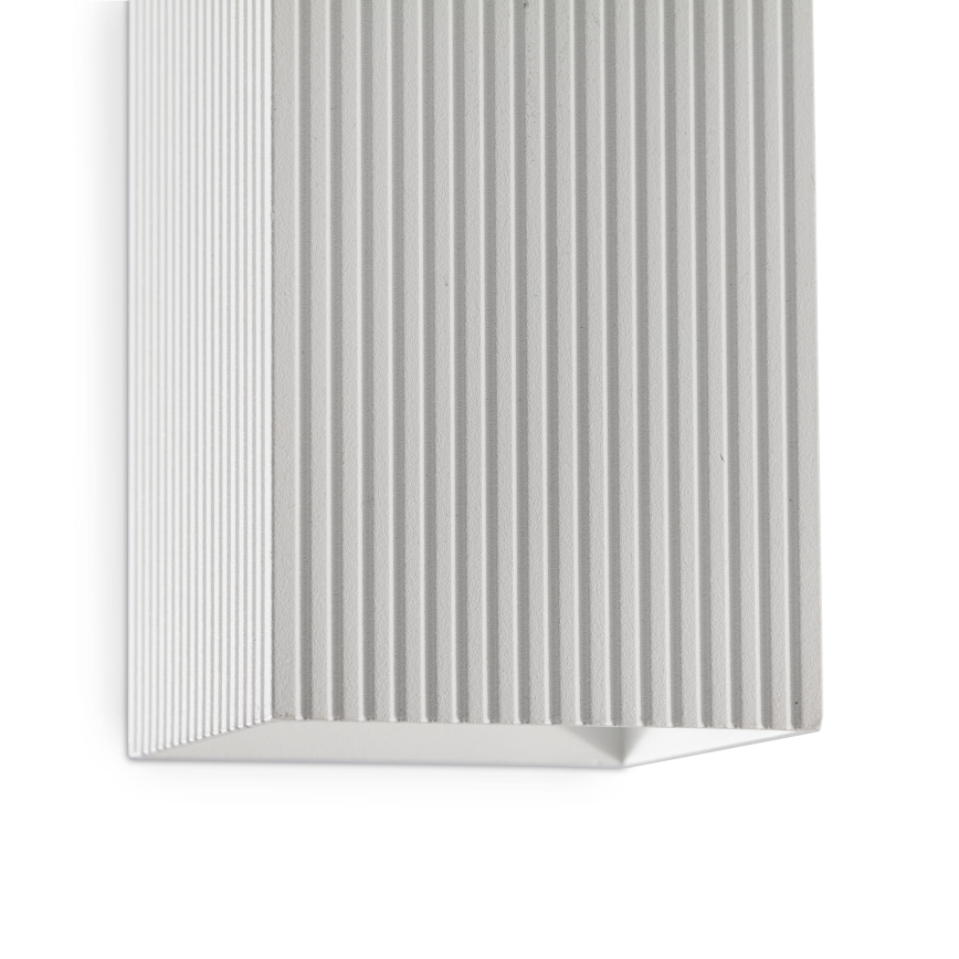 FARO 40565 - Zidna lampa SOLE 2xGU10/8W/230V bela izbrazdana uglast