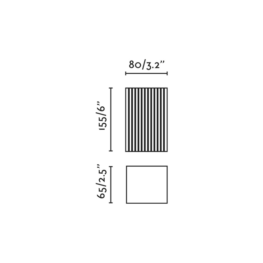 FARO 40566 - Zidna lampa SOLE 2xGU10/8W/230V crno izbrazdana uglast