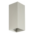 FARO 40567 - Zidno svetlo SOLE 2xGU10/8W/230V sivo rebrasto četvrtasto