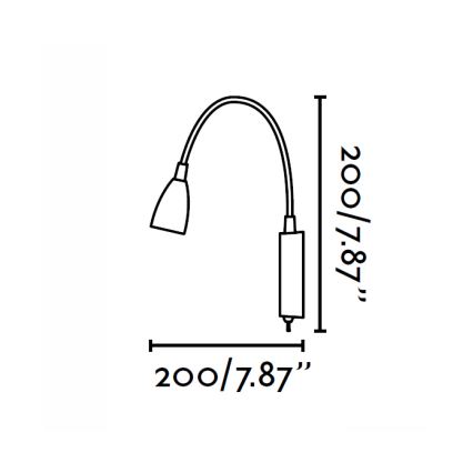 FARO 40994 - LED zidna lampa LOKE LED/3W/230V