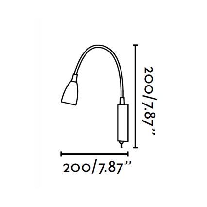 FARO 41020 - LED zidna lampa LOKE LED/3W/230V