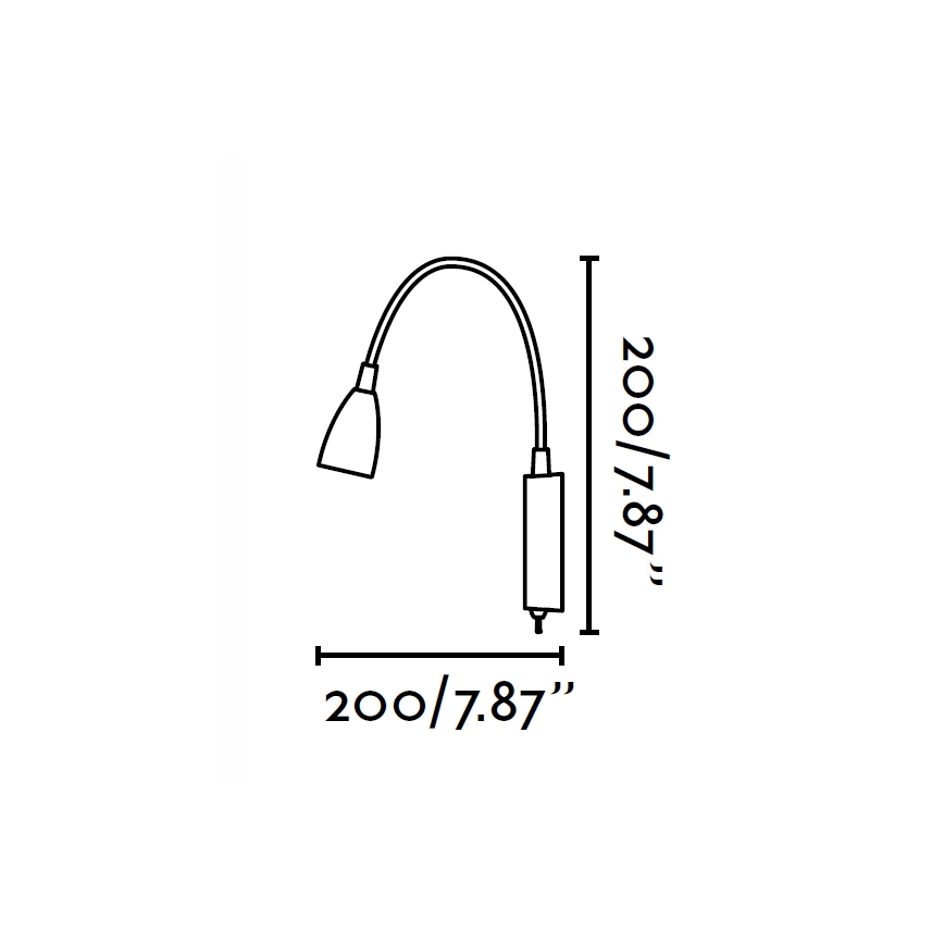 FARO 41020 - LED zidna lampa LOKE LED/3W/230V
