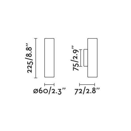 FARO 43760 - Zidna lampa STAN 2xGU10/8W/230V zlatna