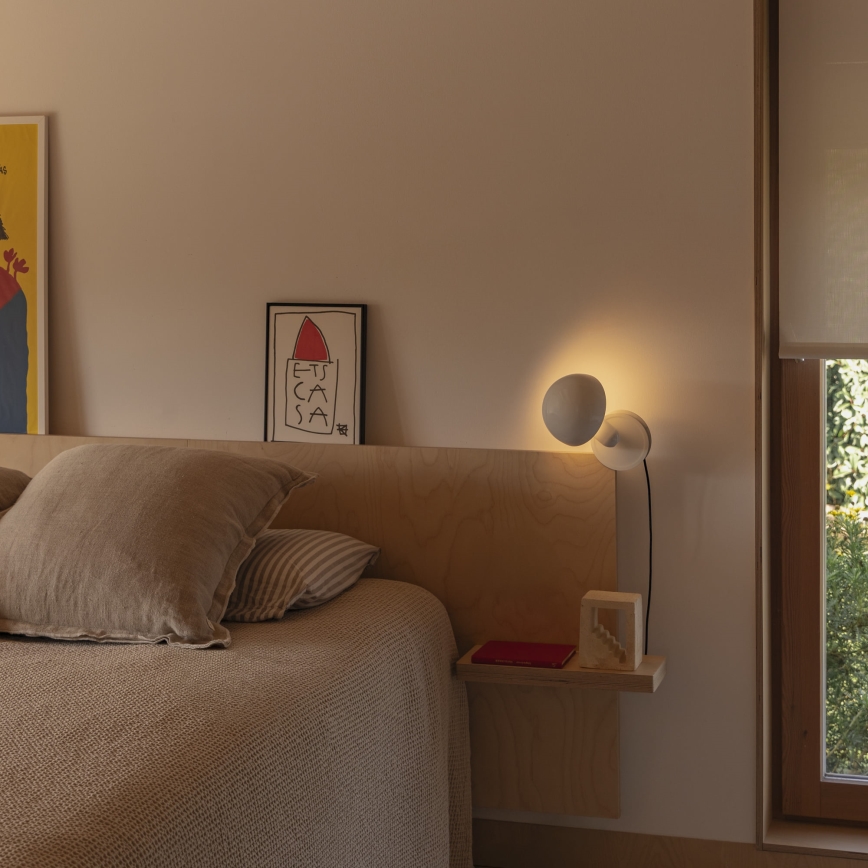 FARO 56101 - Stona lampa sa štipaljkom 2u1 BELA 1xE27/15W/230V bela