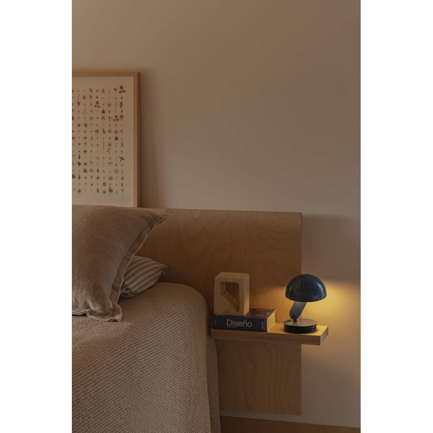 FARO 56102 - Stona lampa sa štipaljkom 2u1 BELA 1xE27/15W/230V plava
